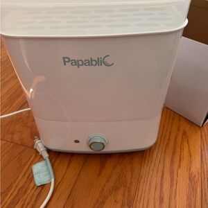 Papablic Baby Bottle Sterilizer White Portable Device